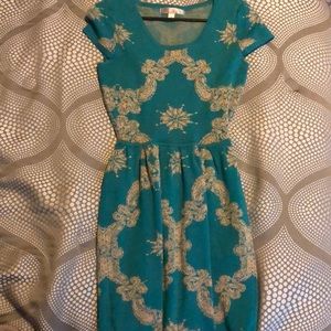 Teal Fit and Flare Dress